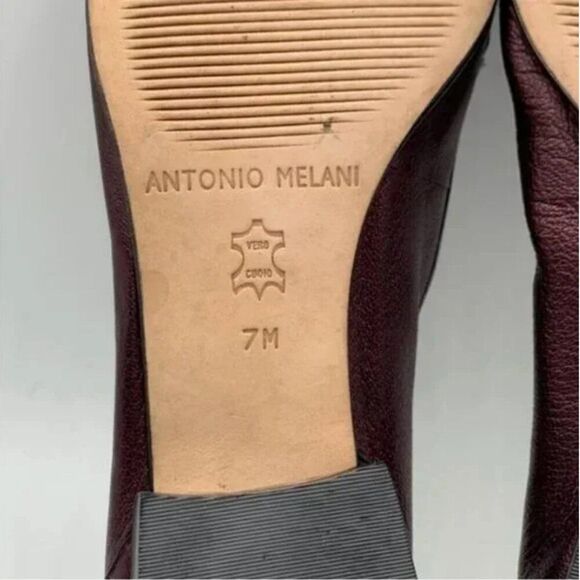 Antonio Melani Women's Maroon Iridescent Loafers Flat w/Rhinestone Detail Size 7 - Picture 9 of 11